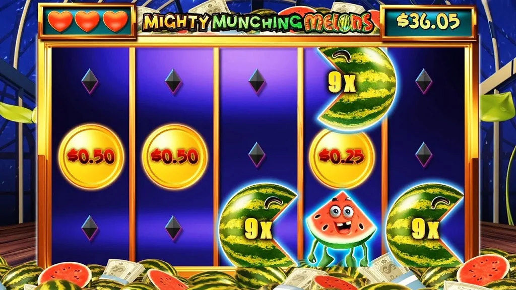 mighty munching melons  oyunu